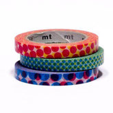 Masking Tape slim deco moire - 3 schmale Rollen Merlo